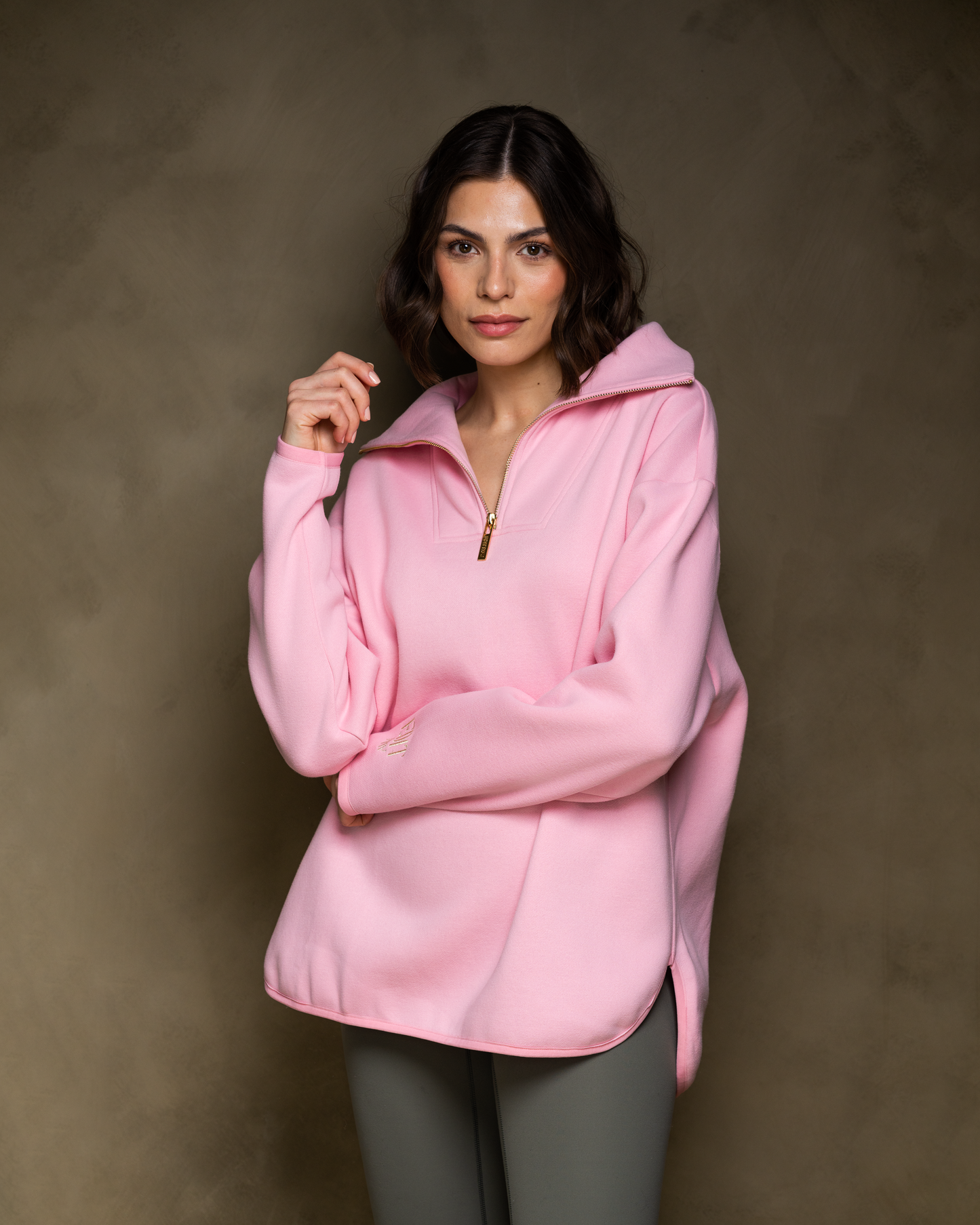 Elle Funnel Neck - Ballet Pink