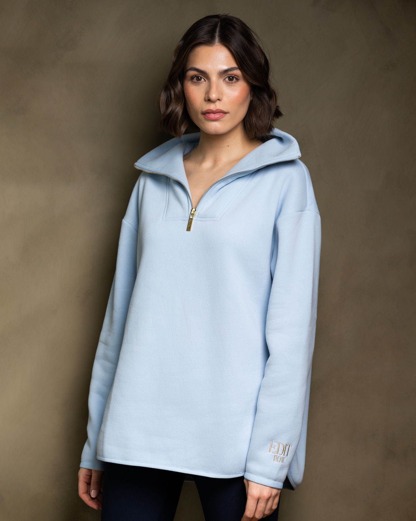 Elle Funnel Neck - Cloudy Blue