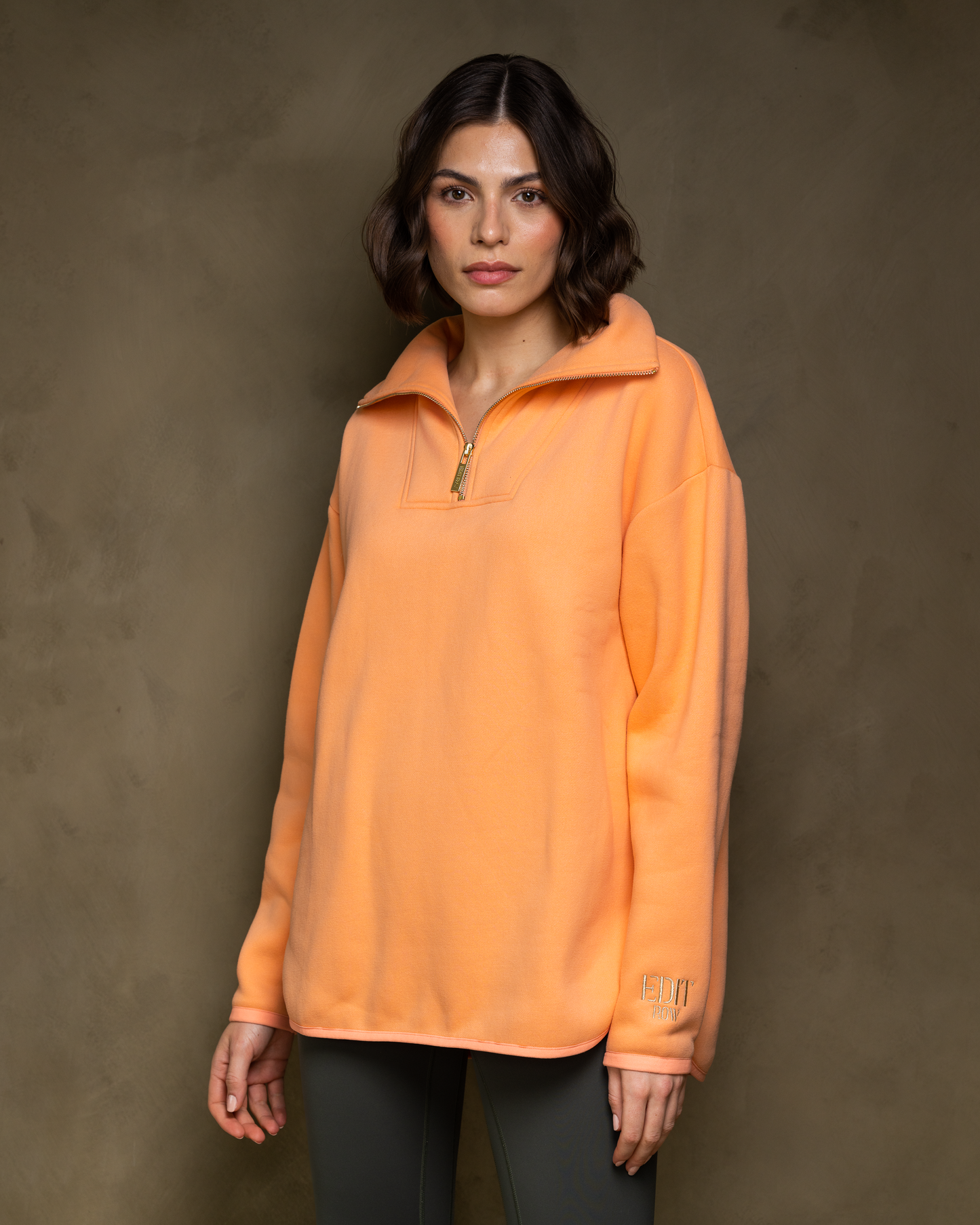 Elle Funnel Neck - Pastel Peach