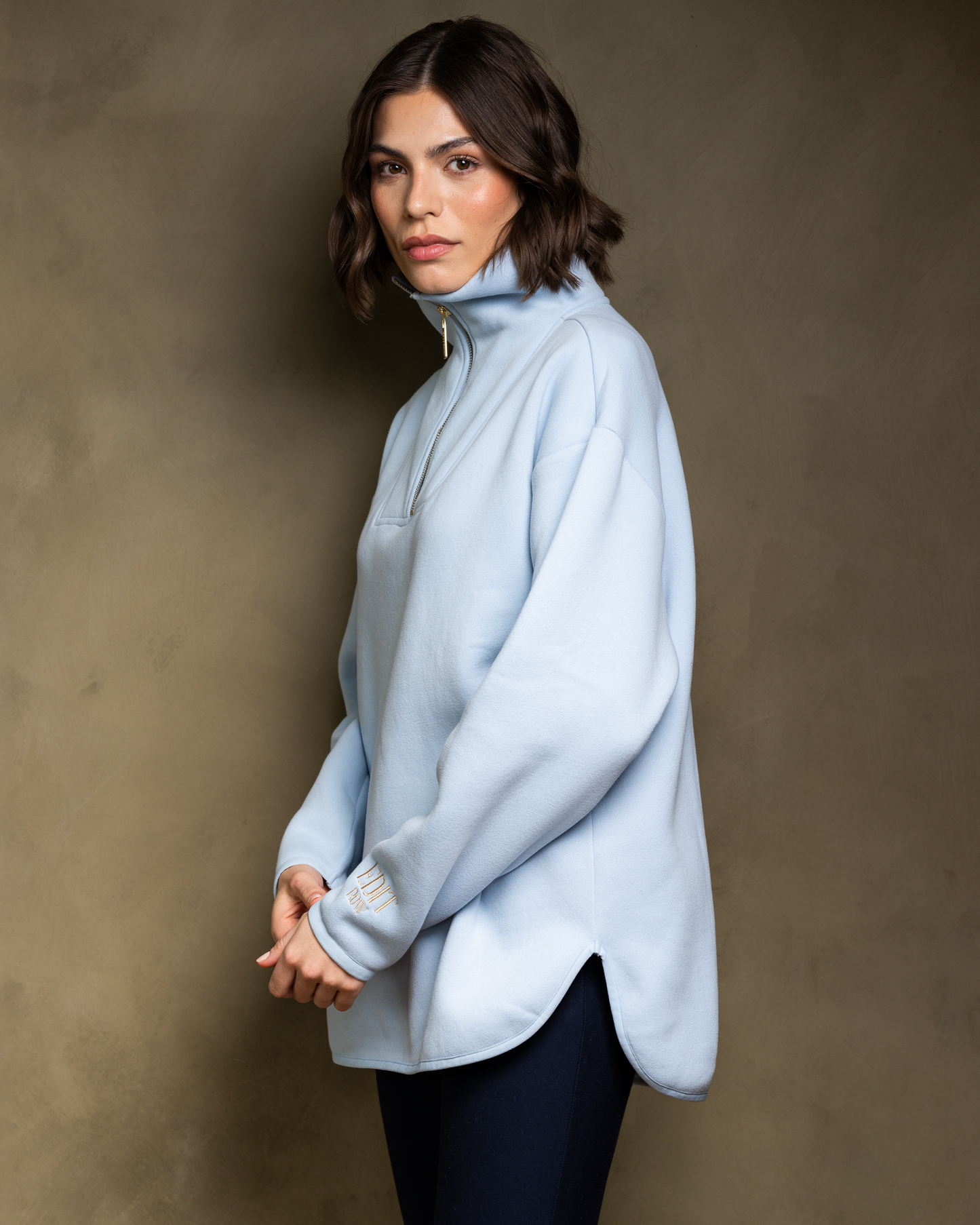 Elle Funnel Neck - Cloudy Blue