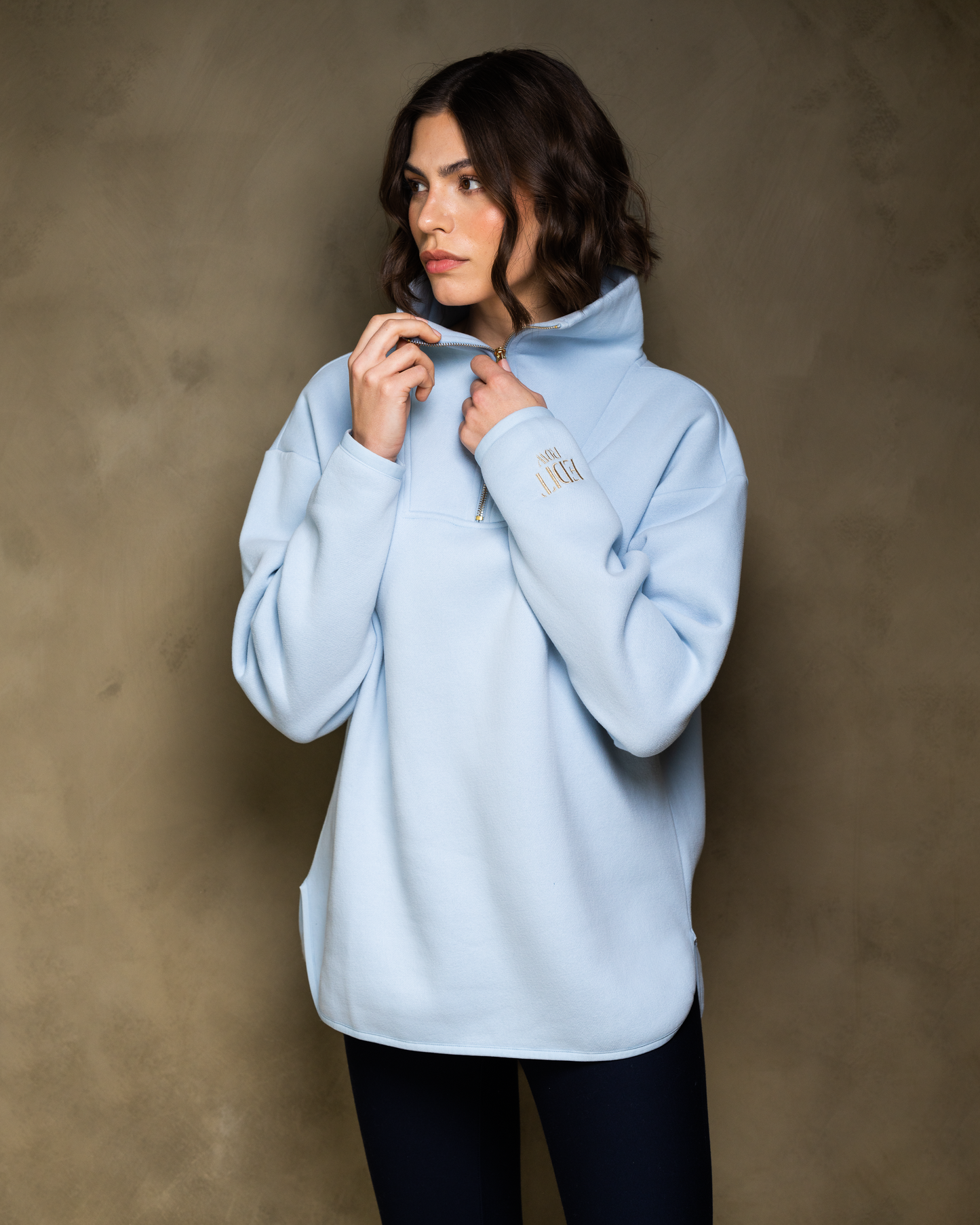 Elle Funnel Neck - Cloudy Blue