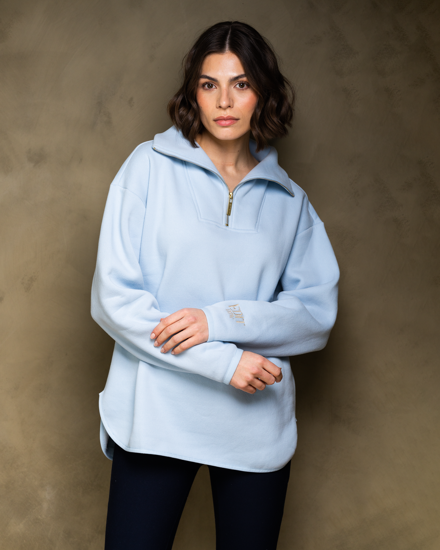 Elle Funnel Neck - Cloudy Blue