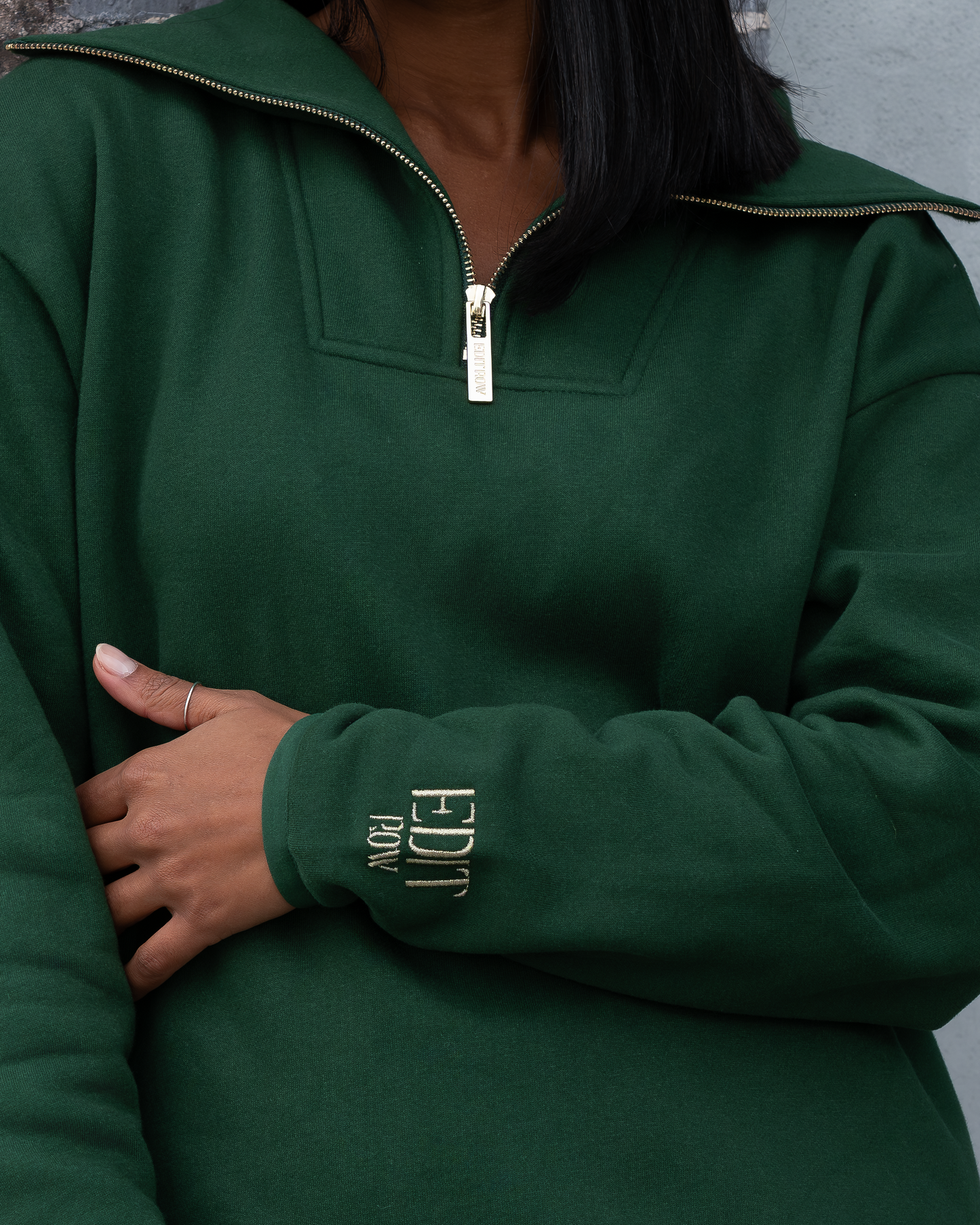 Elle Funnel Neck - Winter Green