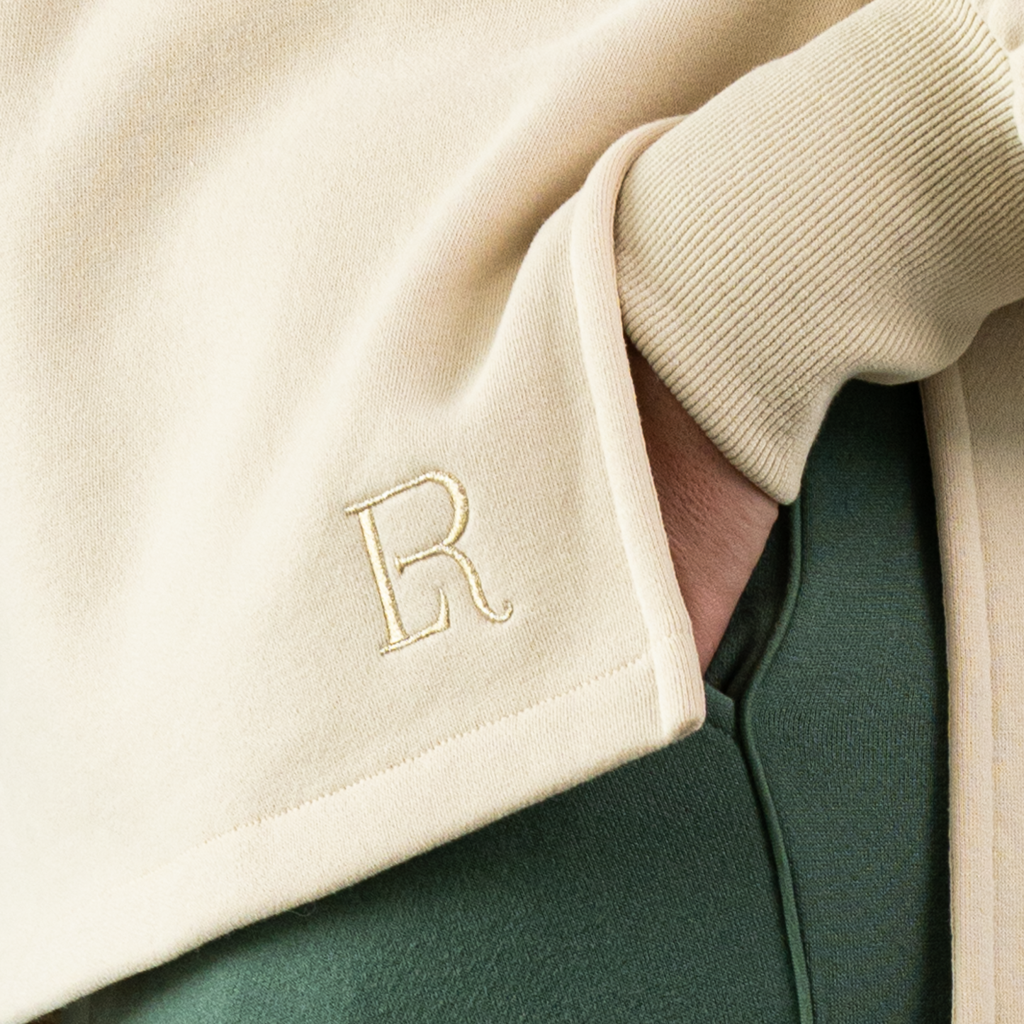 Campbell Funnel Zip Sweater - Almond