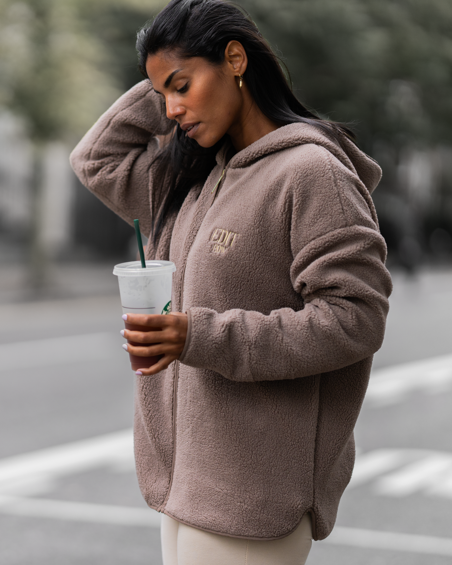 Teddy Sherpa Hoodie - Mocha