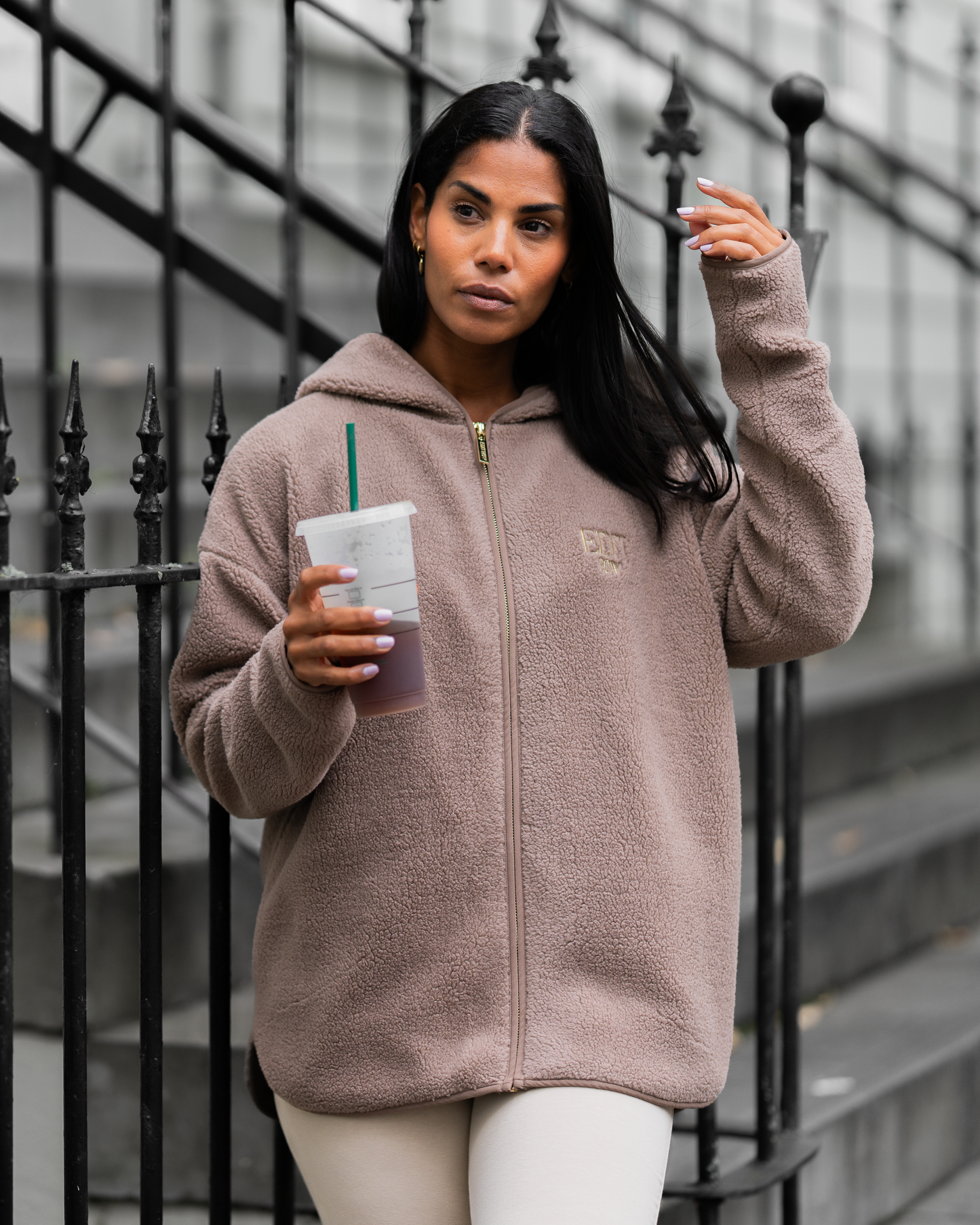 Teddy Sherpa Hoodie - Mocha