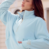 Last Chance Cosy fleece Powder Blue drawstring