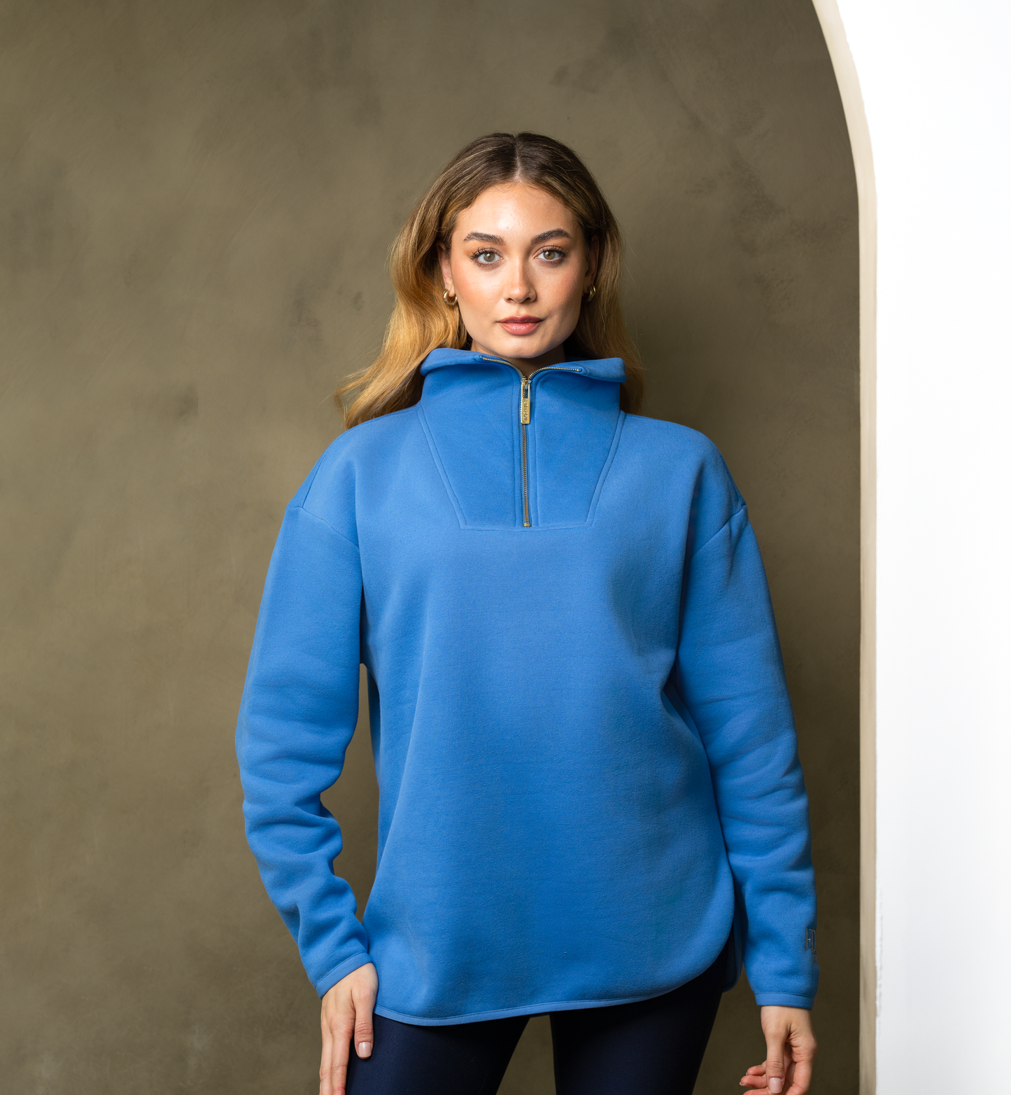 Elle Funnel Neck - Ocean