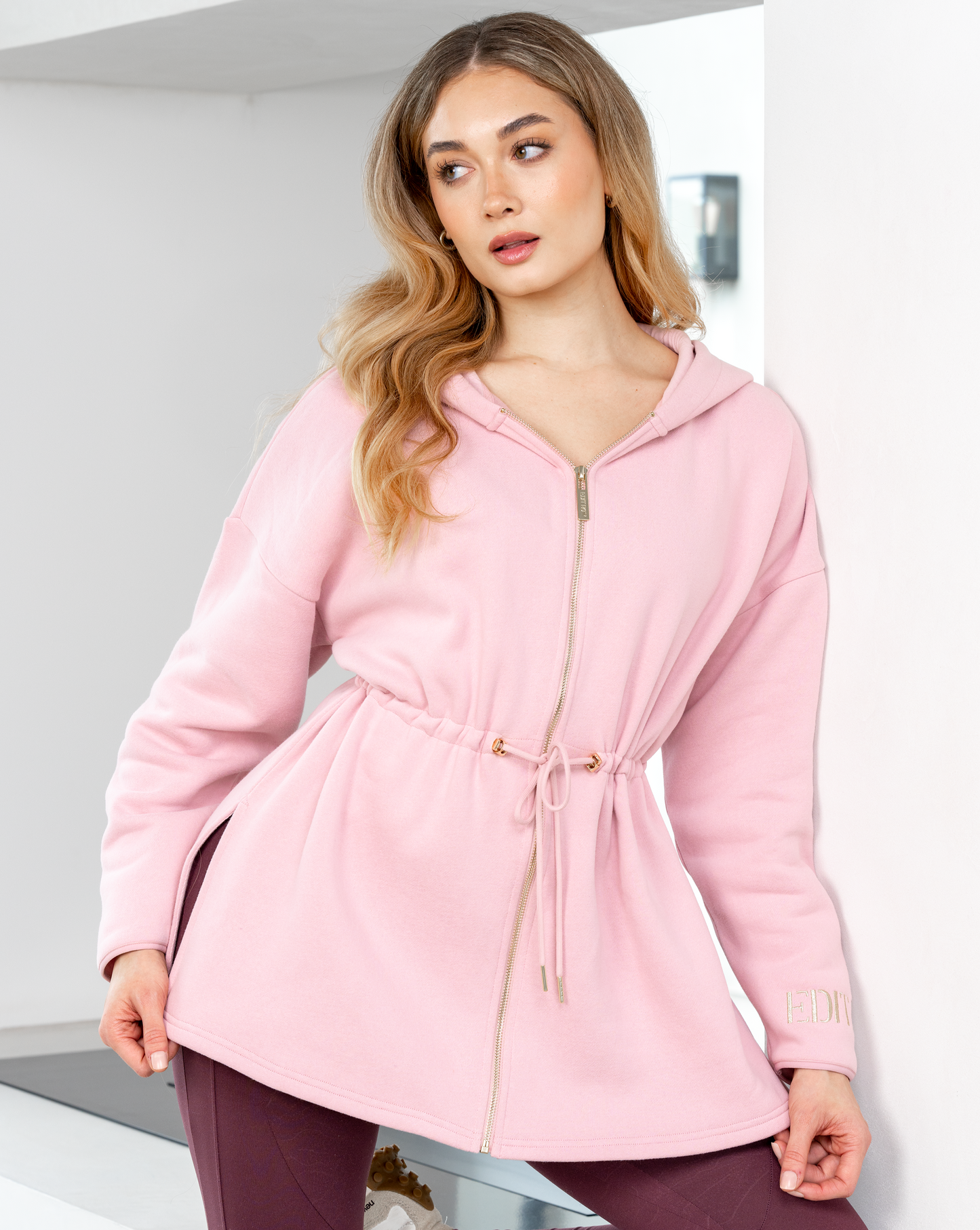 Klum Full Zip Hoodie - Dusky Pink