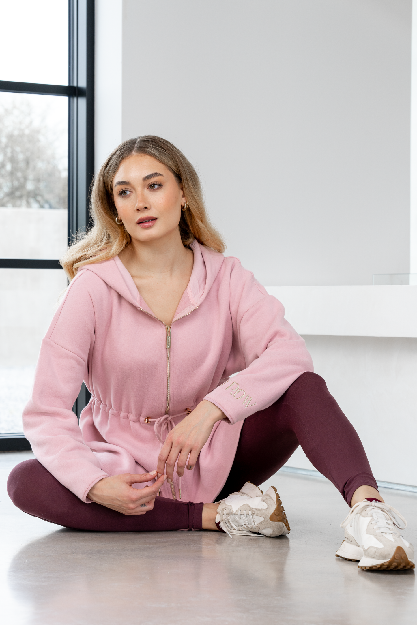 Klum Full Zip Hoodie - Dusky Pink