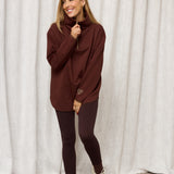 Elle Funnel Neck - Brownie