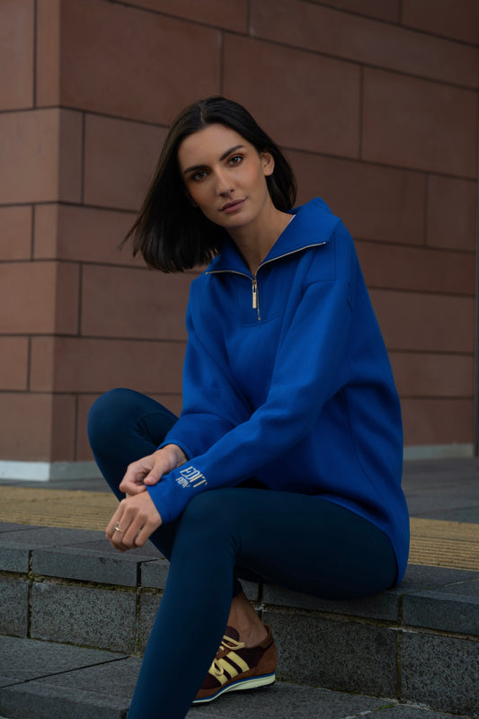 ELLE Funnel neck ELECTRIC Blue