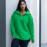 Elle Funnel Neck - Kelly Green