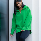 Elle Funnel Neck - Kelly Green