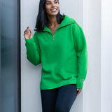 Elle Funnel Neck - Kelly Green