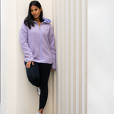 Teddy Sherpa Hoodie - Lilac