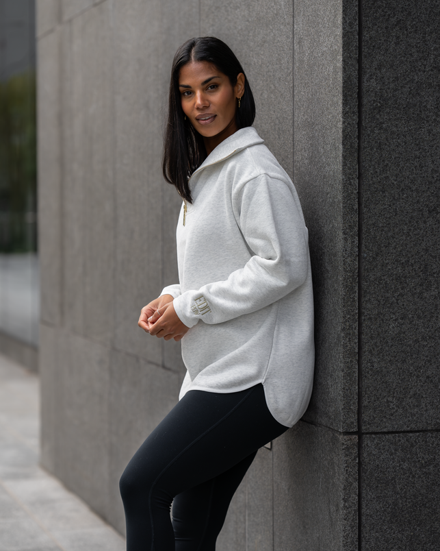 Elle Funnel Neck - Marble