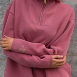 Elle Funnel Neck - Rose Berry