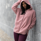 Teddy Sherpa Hoodie - Rose