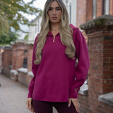 Elle Funnel Neck - Mulled Raspberry