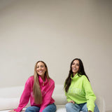 Claudia HALF-ZIP Lime
