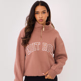 CLAUDIA HALF ZIP cinnamon
