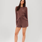 Comfort Shorts Set Burgundy