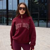 Claudia HALF-ZIP Dark Cherry