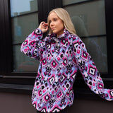 Elle Print Fleece Aztec