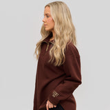 Elle Funnel Neck - Brownie