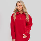 Elle Funnel Neck - Red Red