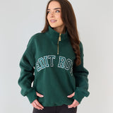 PRE ORDER 3-4 weeks Claudia HALF-ZIP Hunter Green